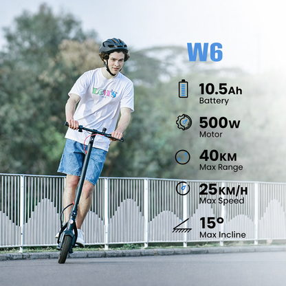 W6 500W Commuting Electric Scooter-25km/h